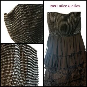 NWT Alice + Olivia Elegant Black Dress